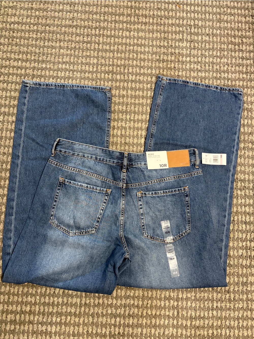 Aeropostale Baggy Wide-Leg Jeans lightweight luxe 10R NWT